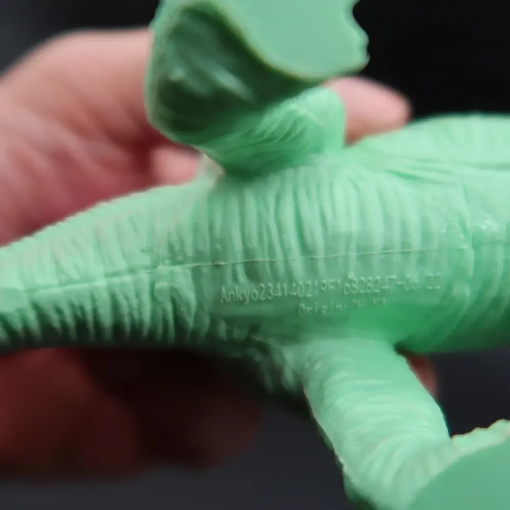Ankyo Dinosaur Toy Plastic Lime Pink Stegosaurus 8 in Chinasaur Made in China